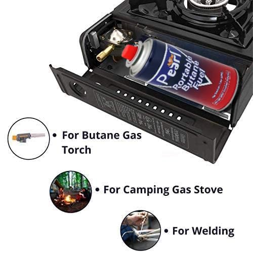 Premium Portable Butane Fuel Gas Can | Gas Canister Flame Can for Camping Stove