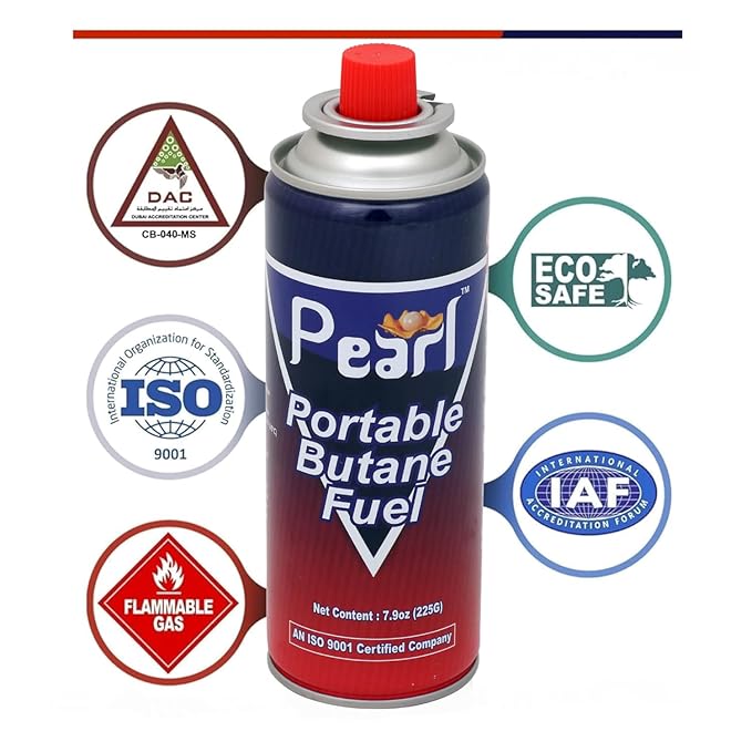 Premium Portable Butane Fuel Gas Can | Gas Canister Flame Can for Camping Stove