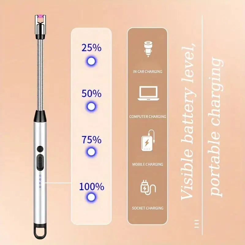 🔥 ⚡(Pack of 2) Rechargeable Electric Flexible & Windproof Lighter 🔥 ⚡